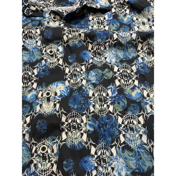Robert Graham Mens Alloway Skull Button Shirt Classic Fit Flip Cuff Size Large - Picture 4 of 11